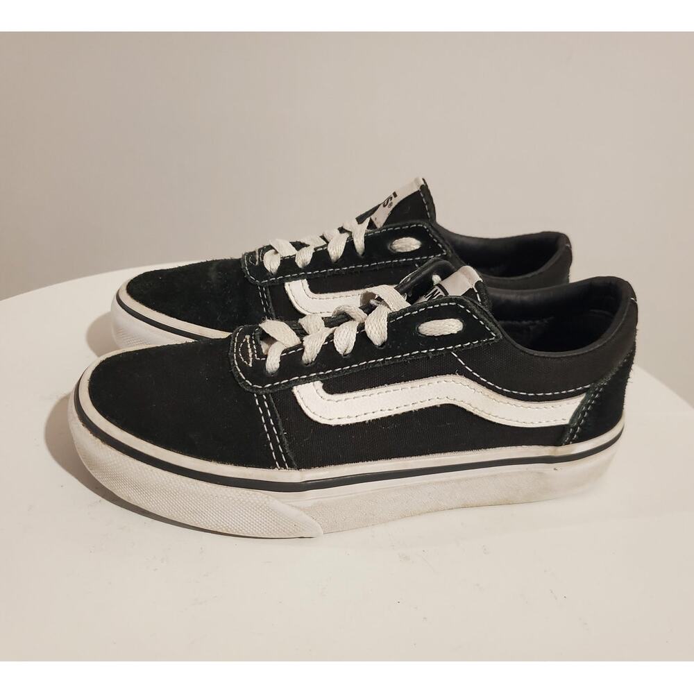 Vans Off the Wall Old Skool Suede Low Top Sk8 Sneakers Youth Size 13 Black Shoes